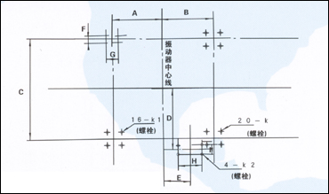 單軸振動篩基礎螺栓布置圖