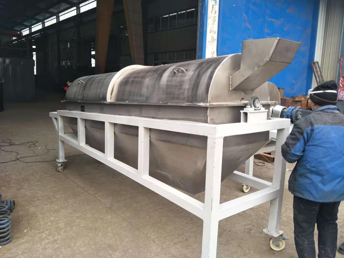 不銹鋼封閉式滾筒篩適用化工-冶金-環保等行業