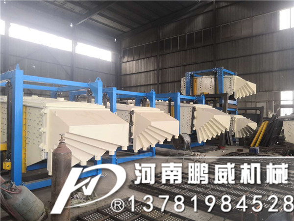 方形搖擺篩分機處理玻璃砂單臺一小時可處理20-30噸